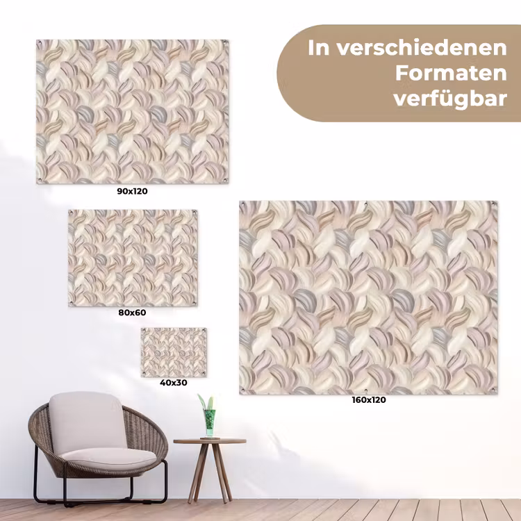 Abstract - Golvend - Pastel tuinposter los doek klein 239 -Xsfeer9_DE