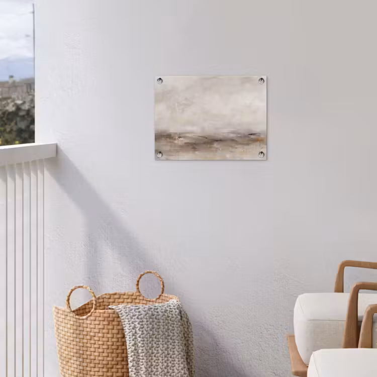 Abstrakt - Landschap - Modern - Beige - Kunst tuinposter los doek klein -sfeer8
