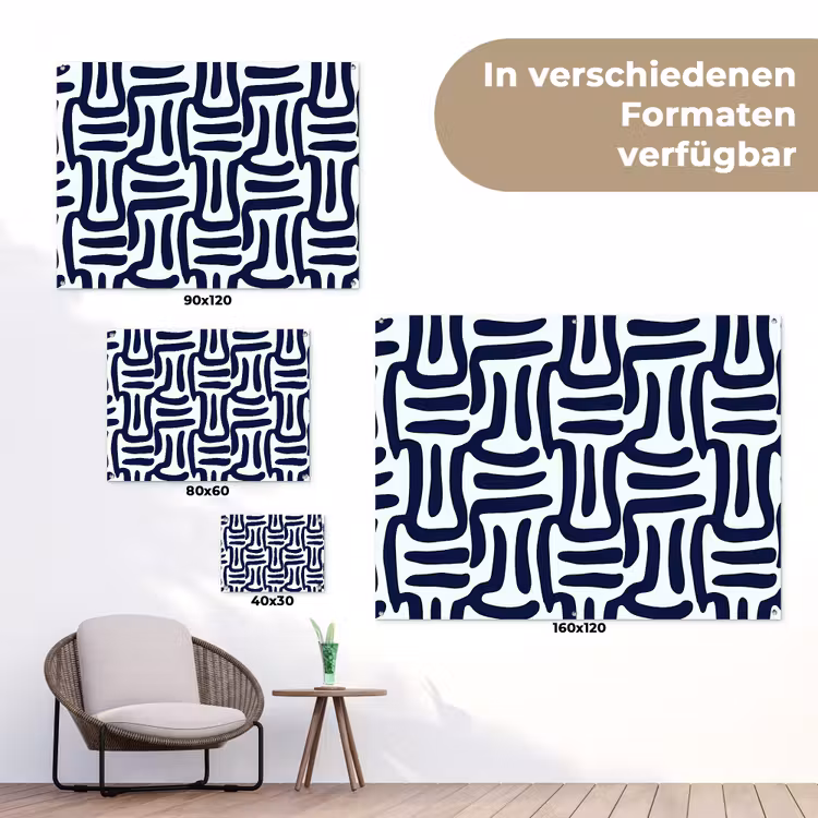 Abstract - Modern - Blauw tuinposter los doek klein 239 -Xsfeer9_DE