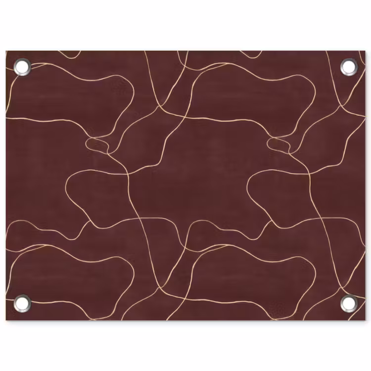 Abstract - Modern - Bruin tuinposter los doek klein 239 -3d