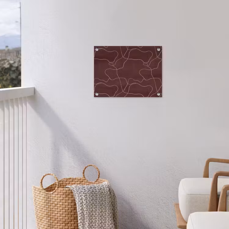 Abstract - Modern - Bruin tuinposter los doek klein 239 -sfeer8
