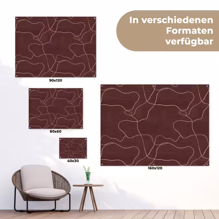 Abstract - Modern - Bruin tuinposter los doek klein 239 -Xsfeer9_DE