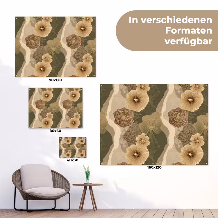 Abstract - Modern - Groen tuinposter los doek klein 239 -Xsfeer9_DE