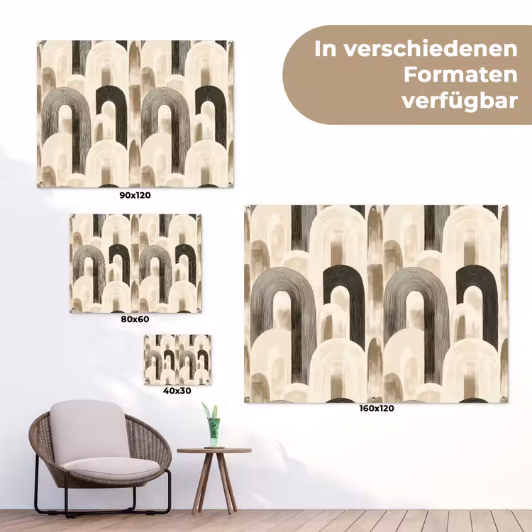 Abstract - Patroon - Bogen tuinposter los doek klein 239 -Xsfeer9_DE