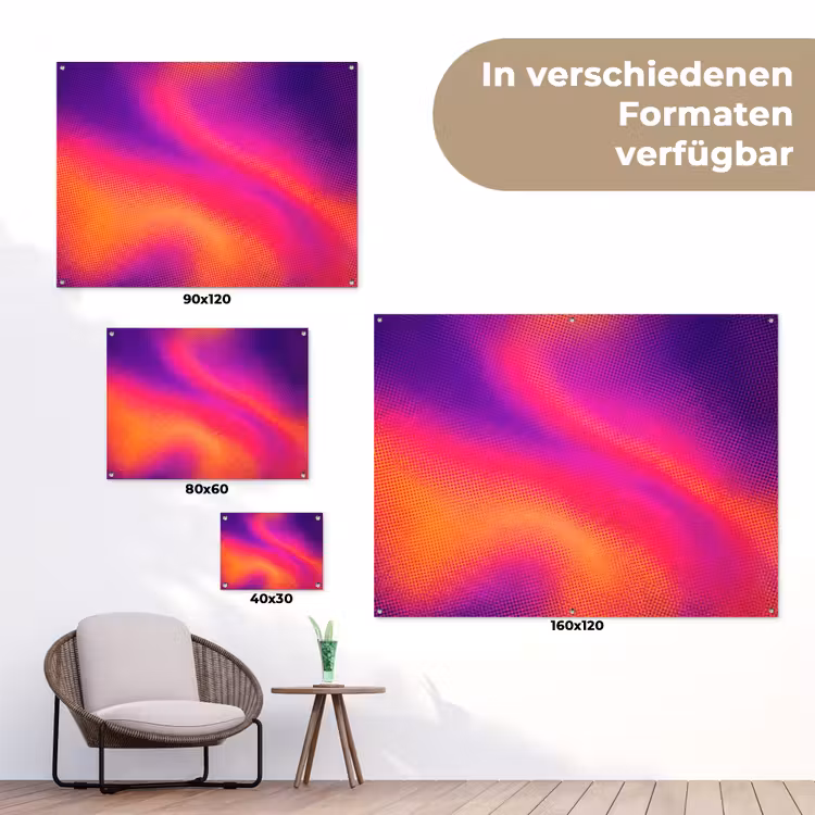 Abstract - Patroon - Kleurverloop tuinposter los doek klein -Xsfeer9_DE