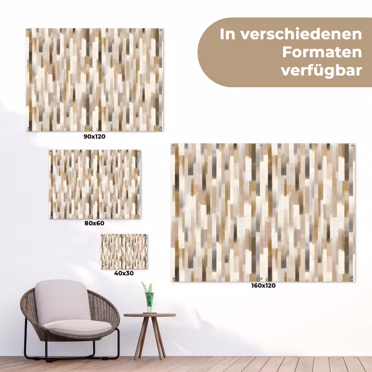 Abstract - Patroon - Kwaststreken tuinposter los doek klein 239 -Xsfeer9_DE
