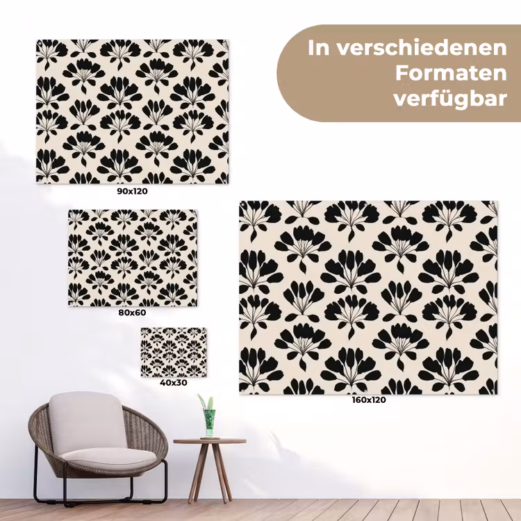 Abstract - Patroon - Zwart tuinposter los doek klein 239 -Xsfeer9_DE