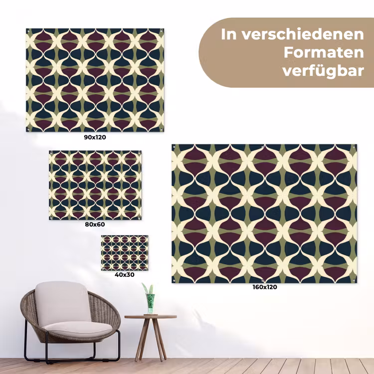 Abstract - Retro - Kleurrijk tuinposter los doek klein 239 -Xsfeer9_DE