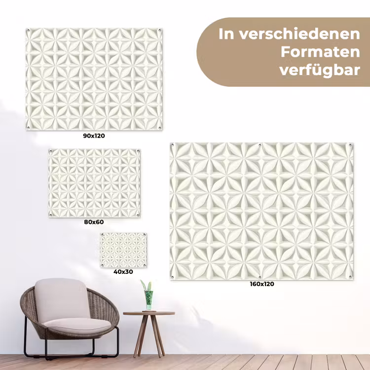 Abstract - Structuur - Grijs - Wit tuinposter los doek klein 239 -Xsfeer9_DE