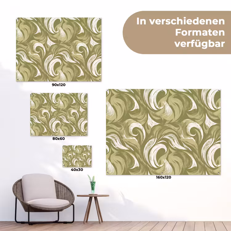 Abstract - Textuur - Groen tuinposter los doek klein 239 -Xsfeer9_DE