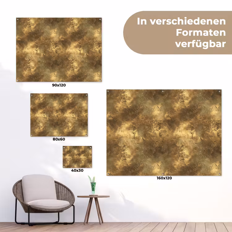 Antiek - Metaallook - Goud tuinposter los doek klein 239 -Xsfeer9_DE