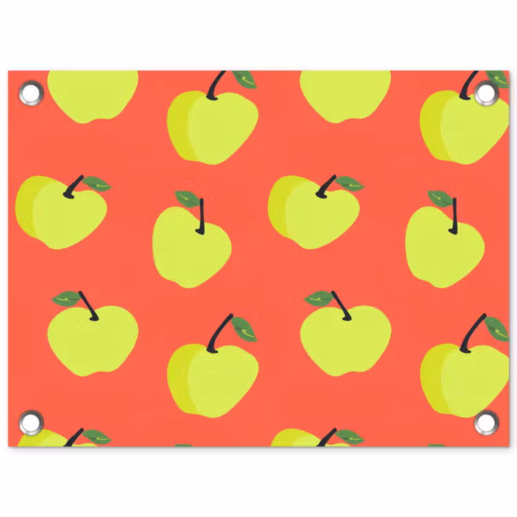 Appels - Modern - Groen tuinposter los doek klein 239 -3d