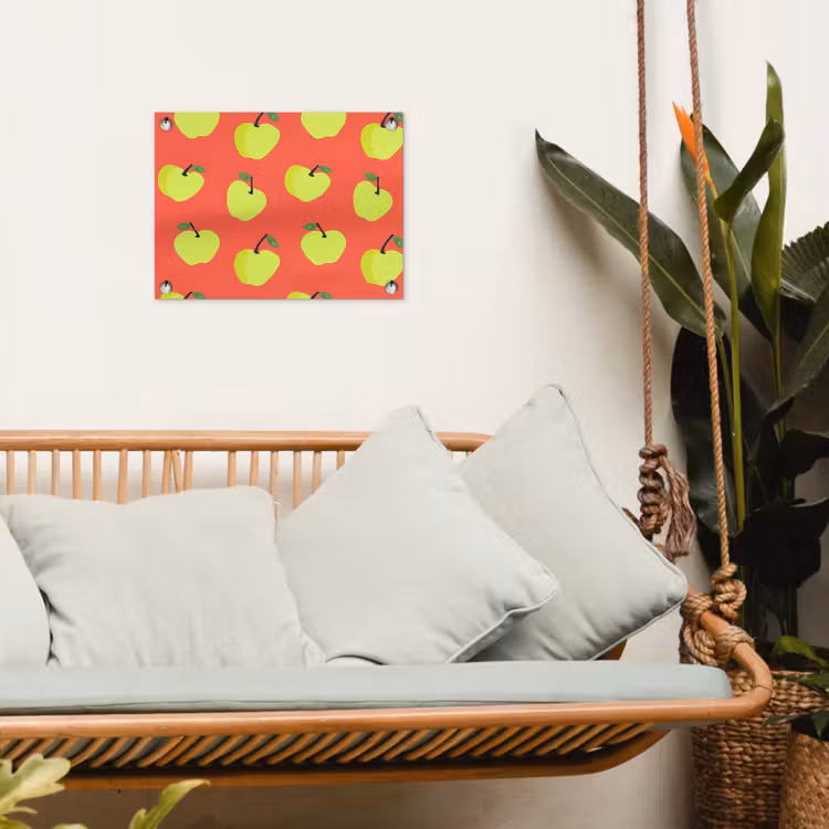 Appels - Modern - Groen tuinposter los doek klein 239 -sfeer7