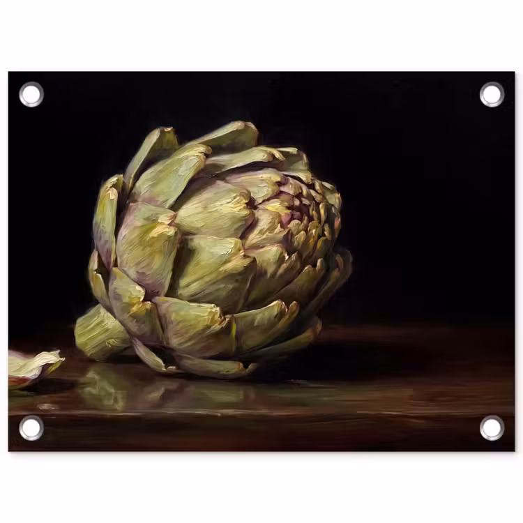 Gartenposter - Artischocke – Essen – Klassisch - Artichok - Eten - Klassiek tuinposter los doek klein