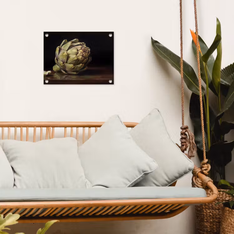 Gartenposter - Artischocke – Essen – Klassisch - Artichok - Eten - Klassiek tuinposter los doek klein