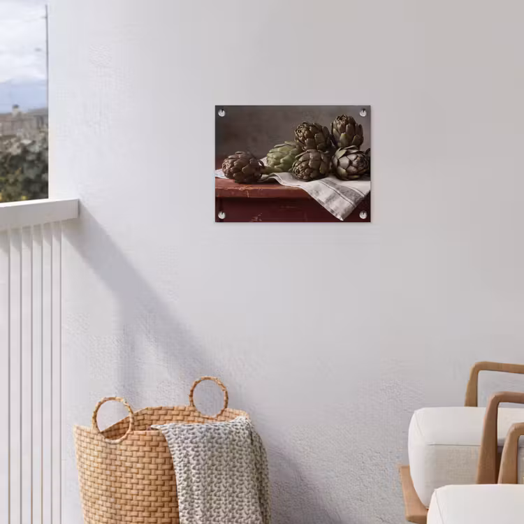 Gartenposter - Artischocke – Essen – Rustikal - Artisjok - Eten - Rustiek tuinposter los doek klein