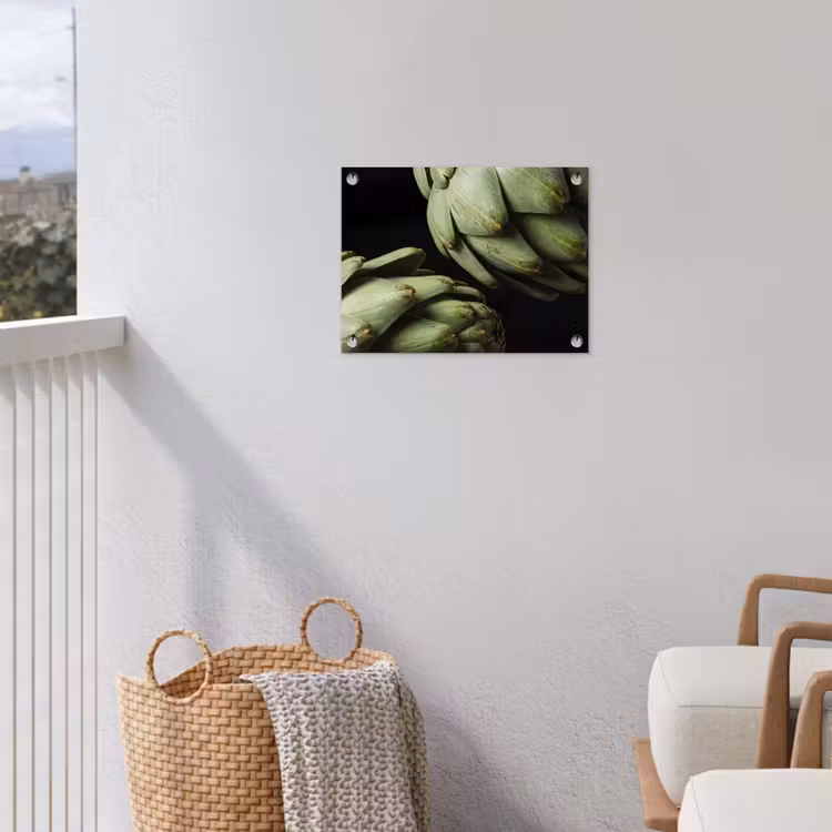 Gartenposter - Artischocke – Grün – Essen - Artisjok - Groen - Eten tuinposter los doek klein