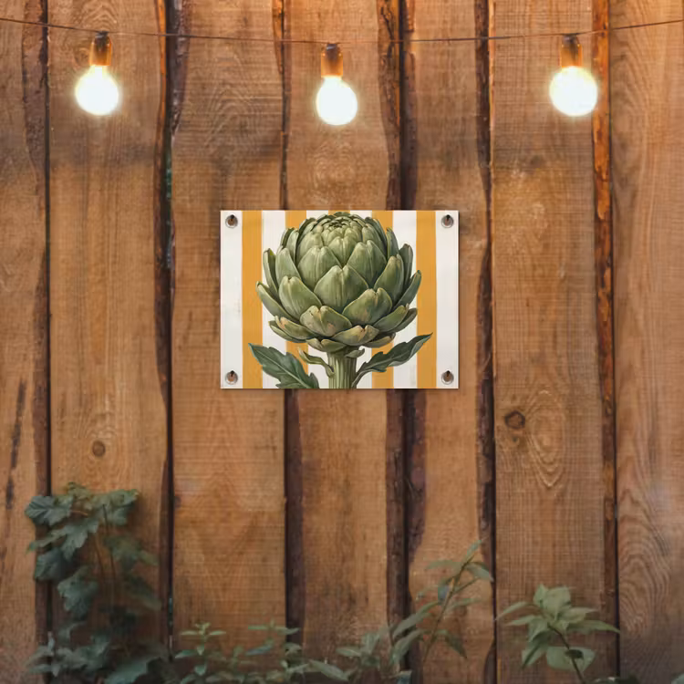 Gartenposter - Artischocke – Modern – Gemüse - Artisjok - Modern - Groente tuinposter los doek klein
