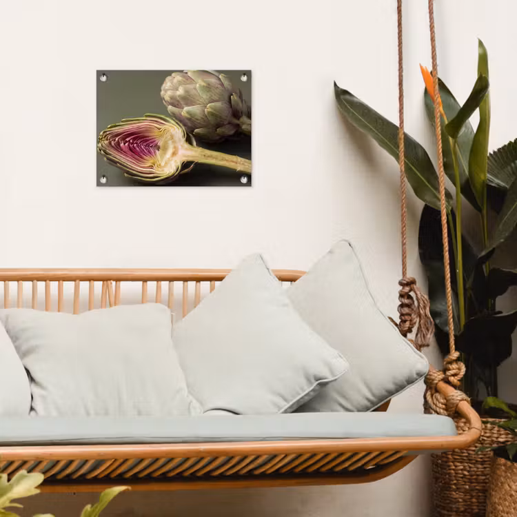 Gartenposter - Artischocke – Violett – Lebensmittel - Artisjok - Paars - Voedsel tuinposter los doek klein