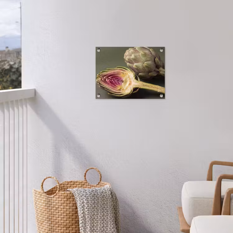 Gartenposter - Artischocke – Violett – Lebensmittel - Artisjok - Paars - Voedsel tuinposter los doek klein