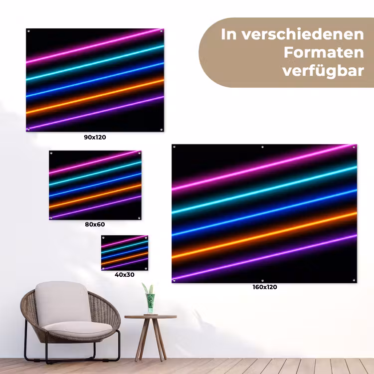 Esthetiek - Retro - Neon tuinposter los doek klein -Xsfeer9_DE