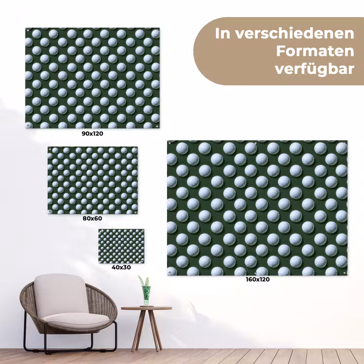Ballen - Golf - Groen tuinposter los doek klein 239 -Xsfeer9_DE
