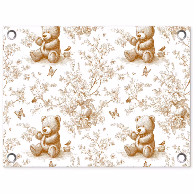 Beer - Tijdloos - Bruin tuinposter los doek klein 239 -3d