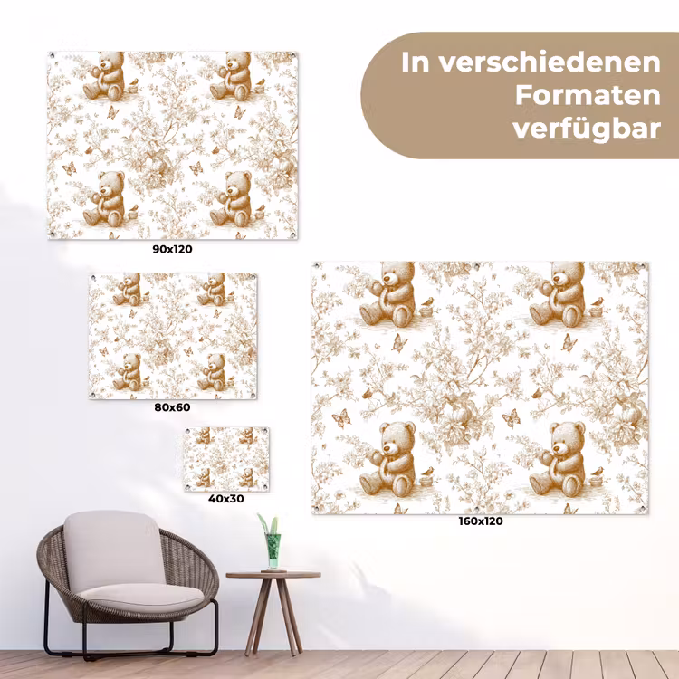 Beer - Tijdloos - Bruin tuinposter los doek klein 239 -Xsfeer9_DE