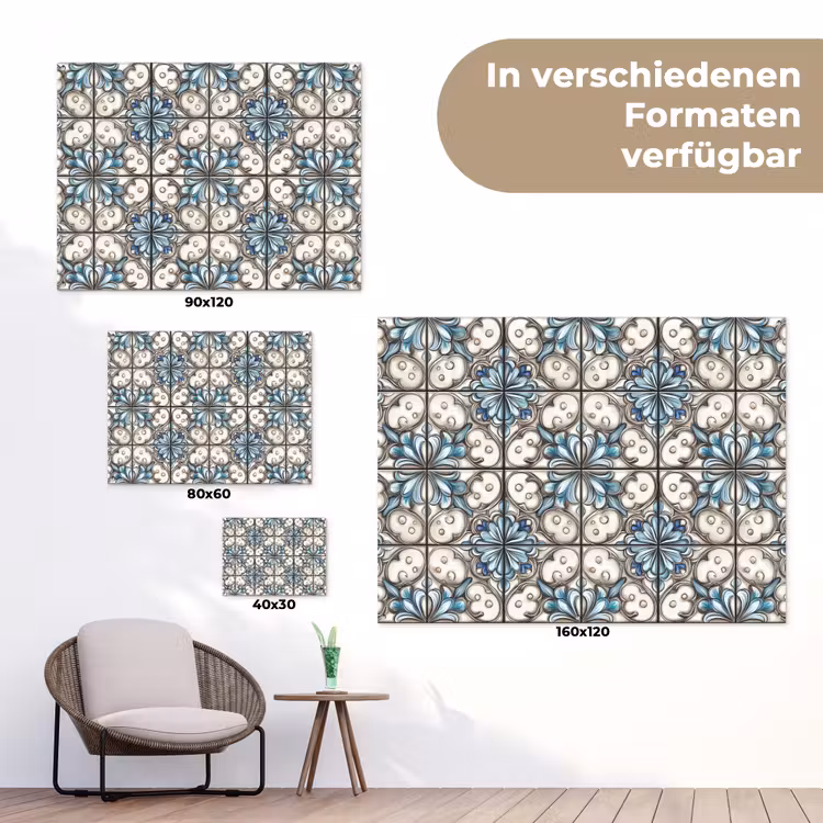 Barok - Tegel - Kleurrijk tuinposter los doek klein 239 -Xsfeer9_DE