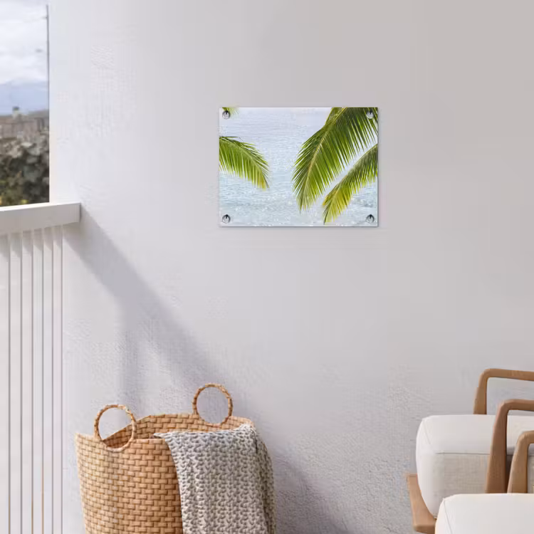 Boom - Bladeren - Water - Tropisch - Groen tuinposter los doek klein -sfeer8