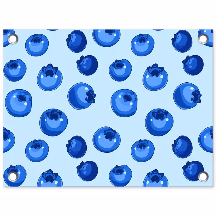 Bessen - Modern - Blauw tuinposter los doek klein 239 -3d