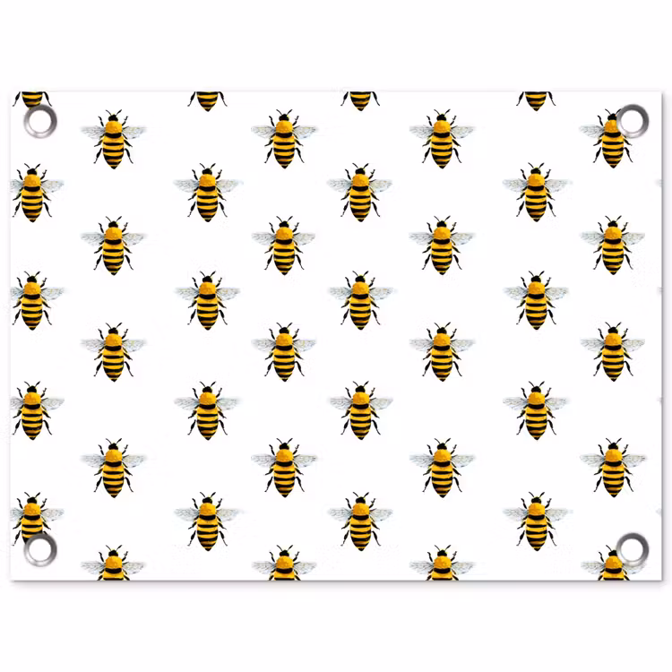 Bijen - Tijdloos - Wit tuinposter los doek klein 239 -3d