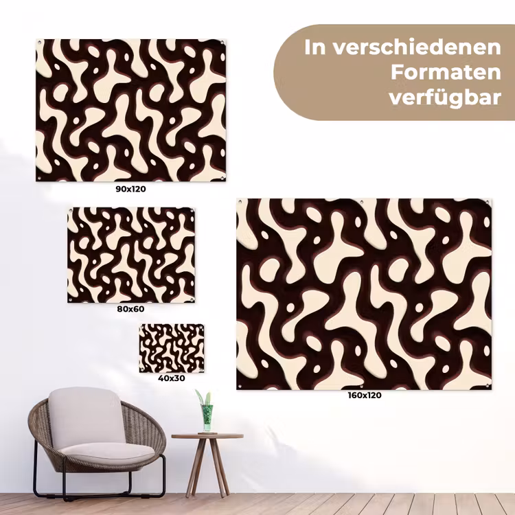 Organisch - Krachtig - Bruin tuinposter los doek klein 239 -Xsfeer9_DE