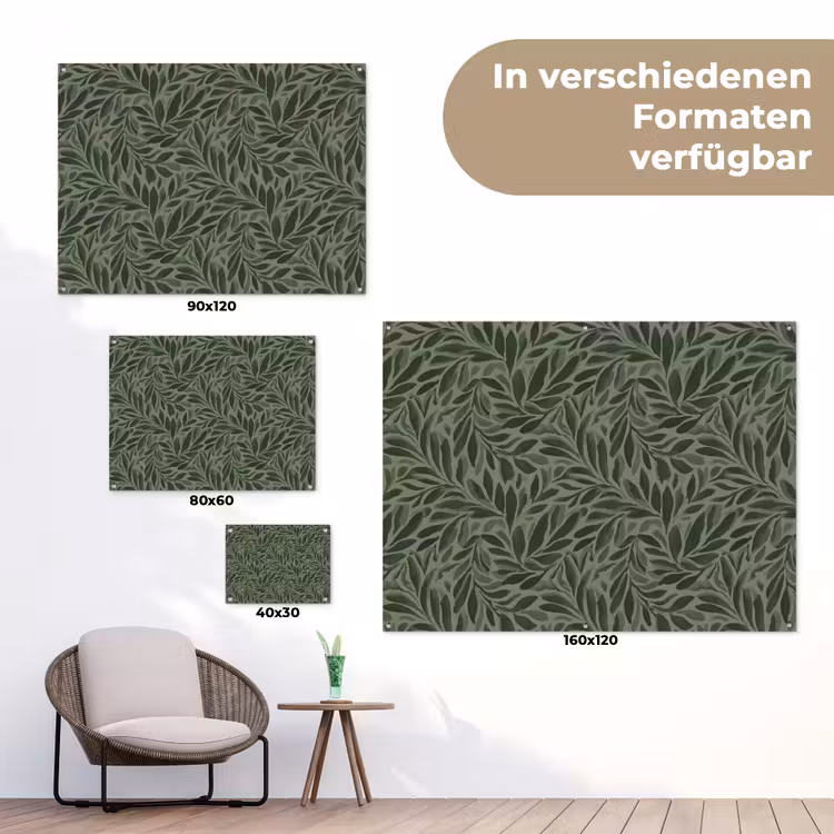 Bladeren - Organisch - Groen tuinposter los doek klein 239 -Xsfeer9_DE