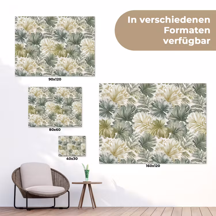 Bladeren - Botanisch - Groen tuinposter los doek klein 239 -Xsfeer9_DE