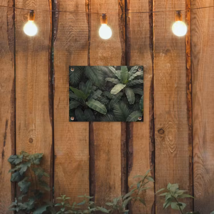 Bladeren - Groen - Tropisch - Natuur tuinposter los doek klein -sfeer1