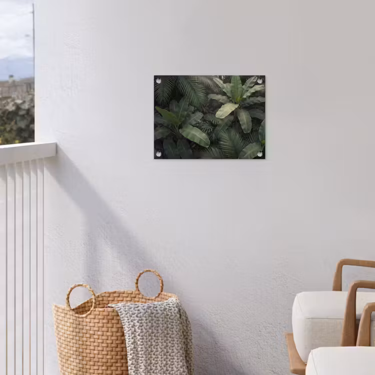 Bladeren - Groen - Tropisch - Natuur tuinposter los doek klein -sfeer8