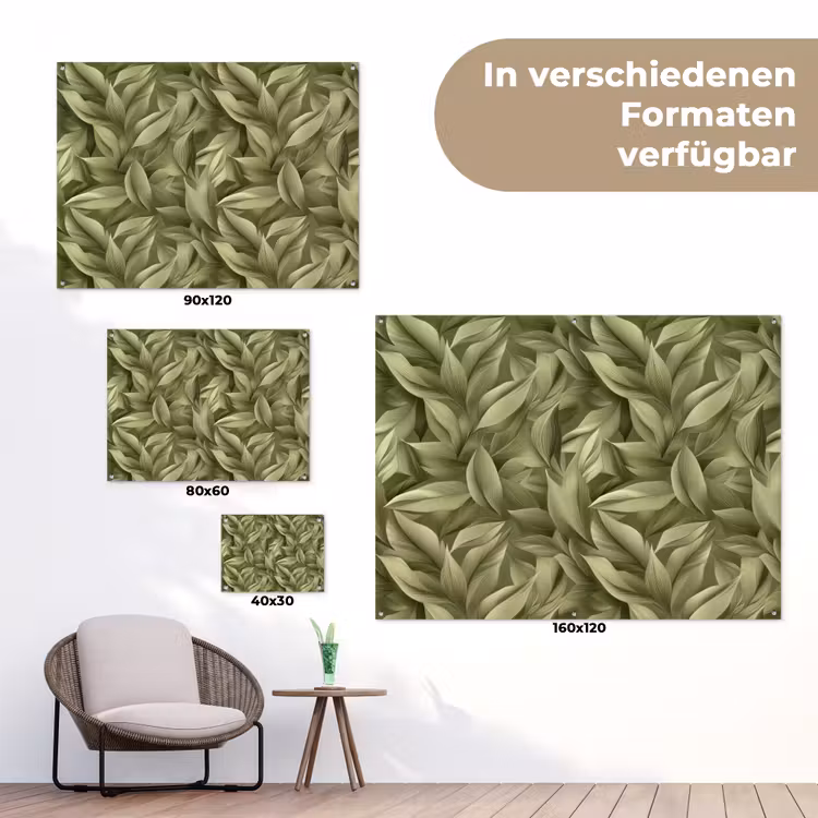 Bladeren - Modern - Groen tuinposter los doek klein 239 -Xsfeer9_DE