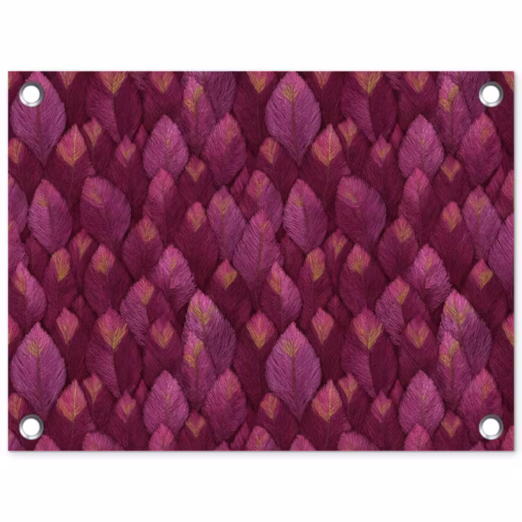 Bladeren - Patroon - Burgundy tuinposter los doek klein 239 -3d