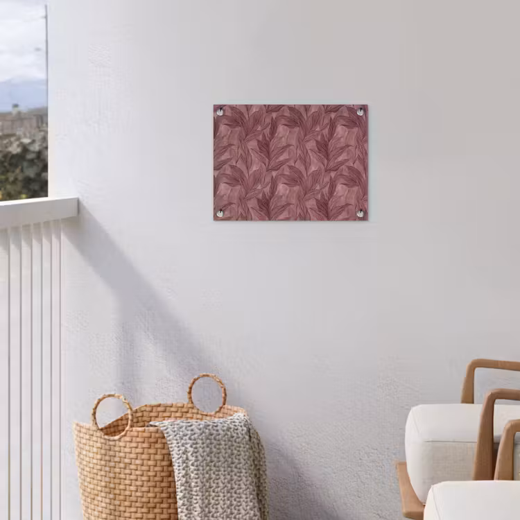 Bladeren - Patroon - Paars tuinposter los doek klein 239 -sfeer8
