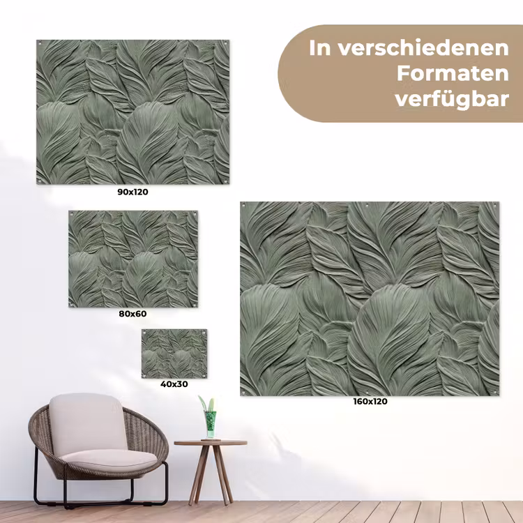 Bladeren - Textuur - Groen tuinposter los doek klein 239 -Xsfeer9_DE