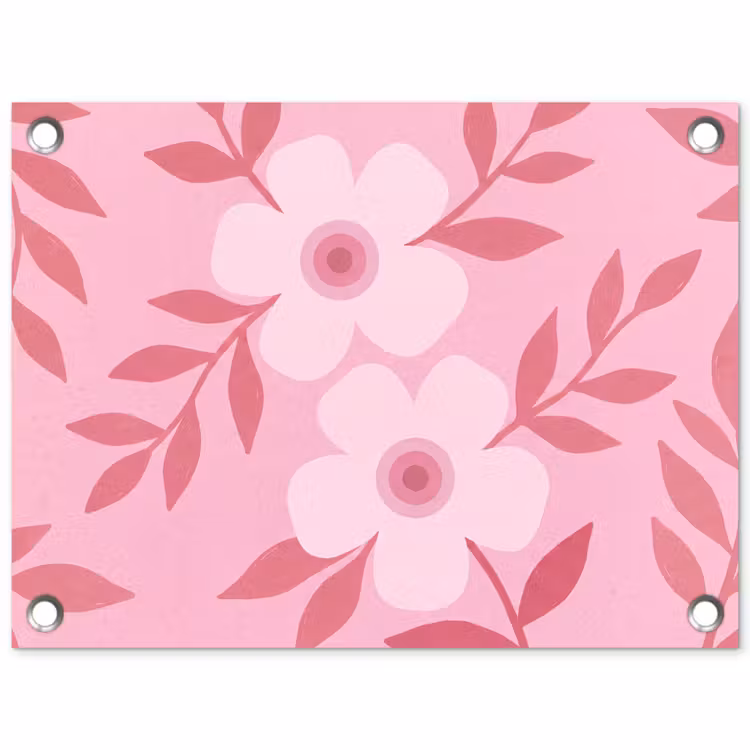 Bloemen - Abstract - Modern - Roze - Natuur tuinposter los doek klein -3d