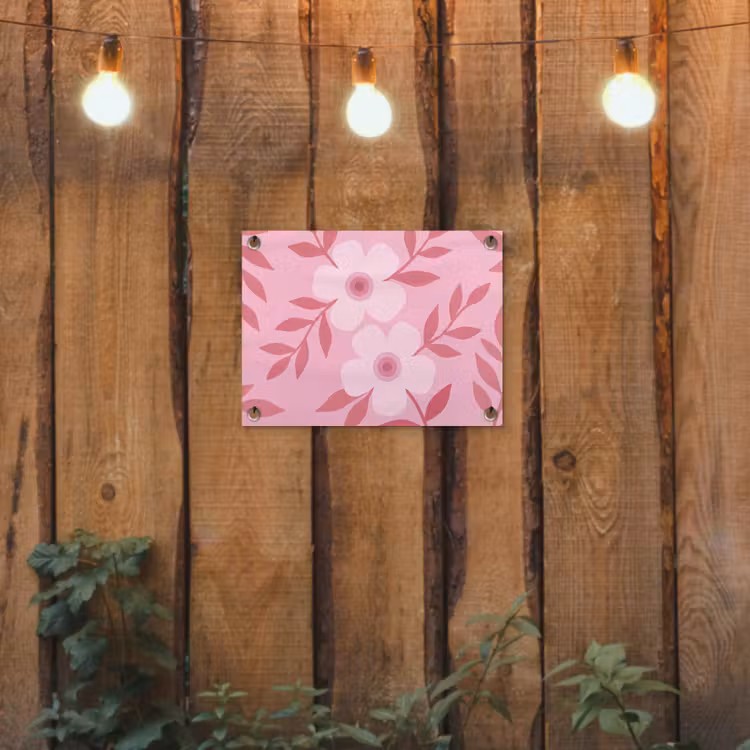 Bloemen - Abstract - Modern - Roze - Natuur tuinposter los doek klein -sfeer1