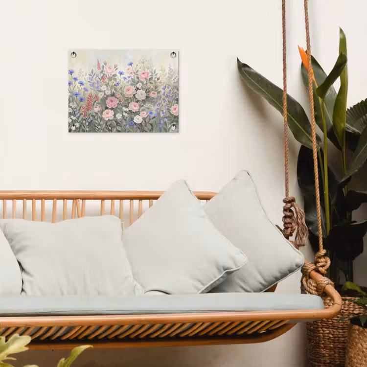 Bloemen - Tuin - Natuur - Kleurrijk tuinposter los doek klein -sfeer7