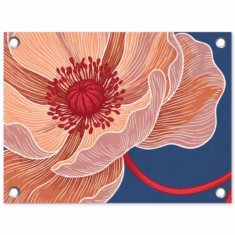 Gartenposter - Blumen – Modern – Abstrakt - Bloemen - Modern - Abstract tuinposter los doek klein