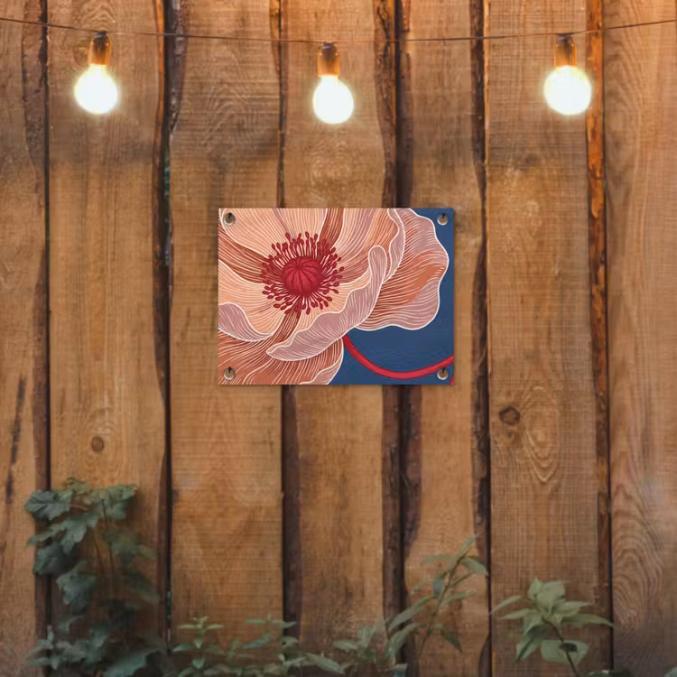 Gartenposter - Blumen – Modern – Abstrakt - Bloemen - Modern - Abstract tuinposter los doek klein