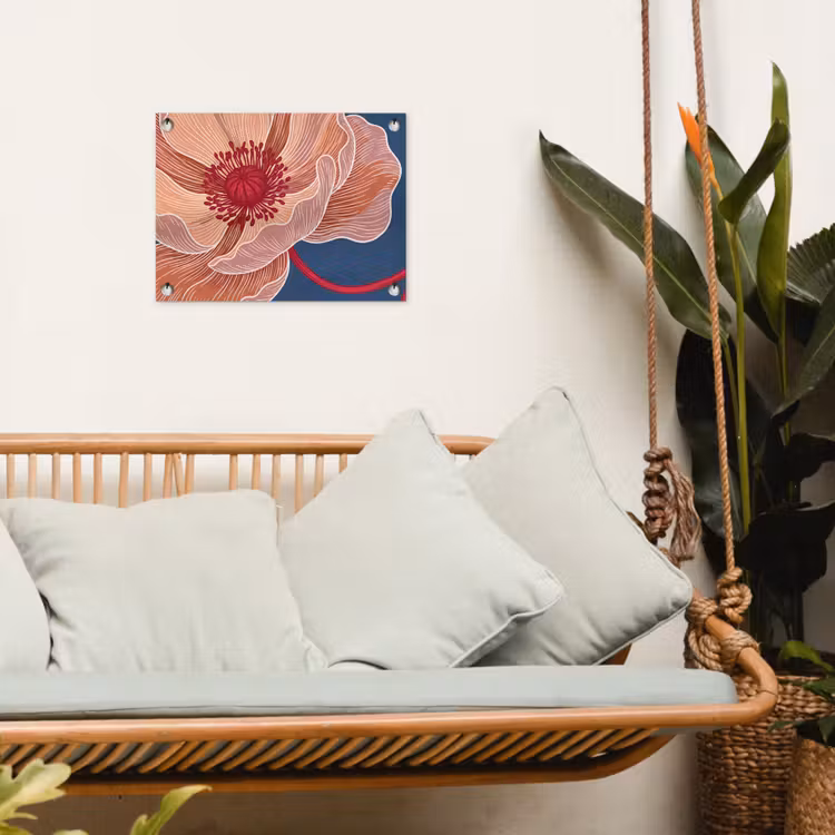 Gartenposter - Blumen – Modern – Abstrakt - Bloemen - Modern - Abstract tuinposter los doek klein