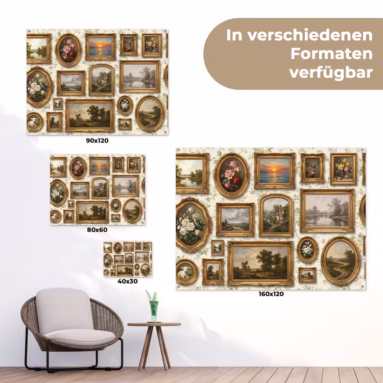 Bloemen - Roze - Stilleven - Klassiek tuinposter los doek klein -Xsfeer9_DE