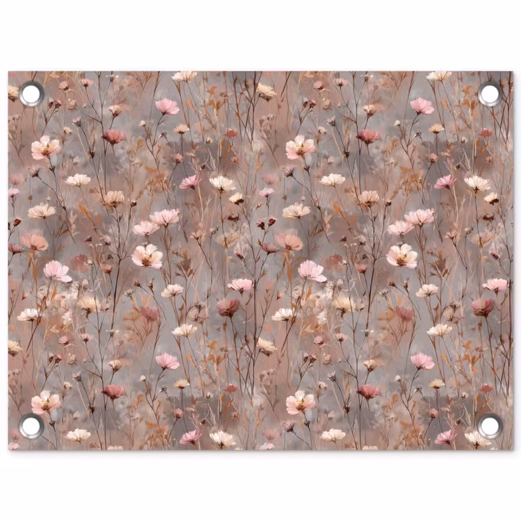 Bloemen - Wild - Pastel tuinposter los doek klein 239 -3d