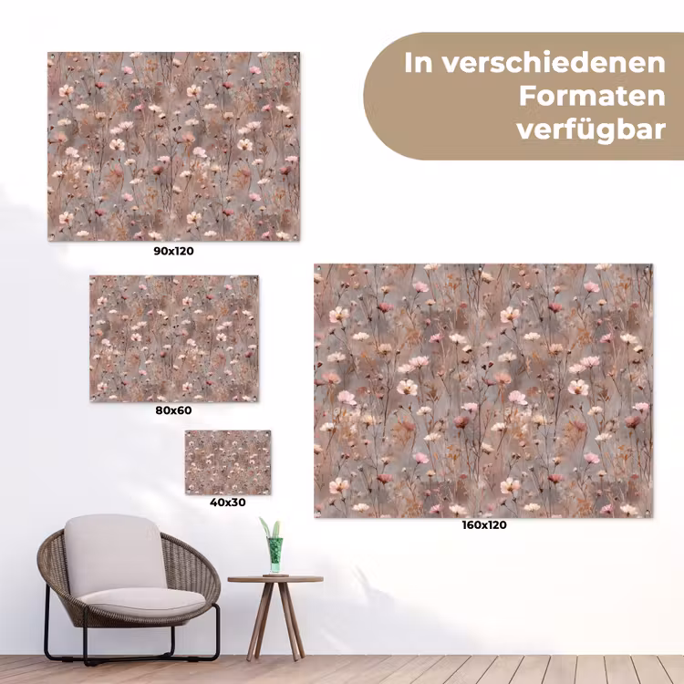 Bloemen - Wild - Pastel tuinposter los doek klein 239 -Xsfeer9_DE